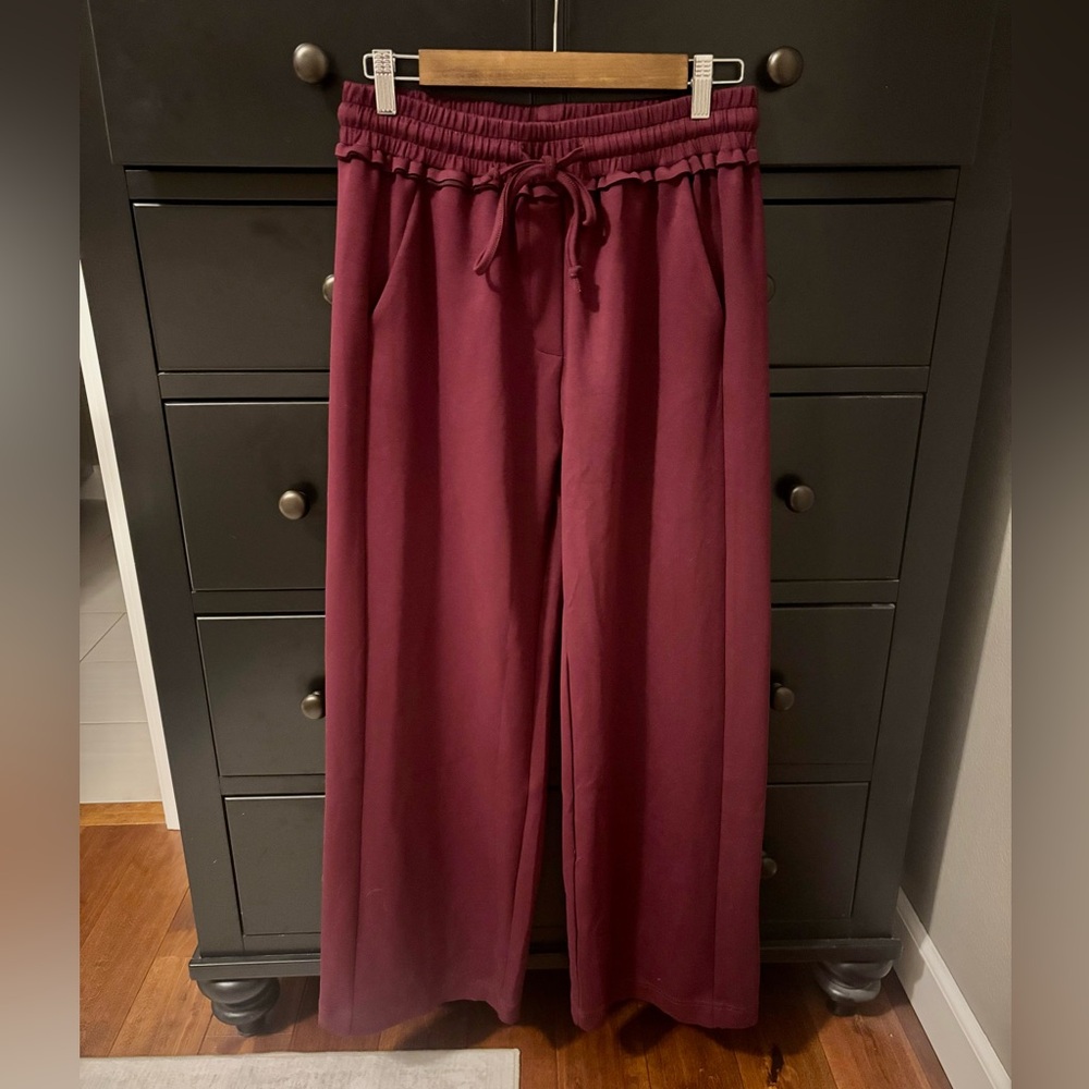 NWOT White Birch Burgundy Wide-Leg Pants
